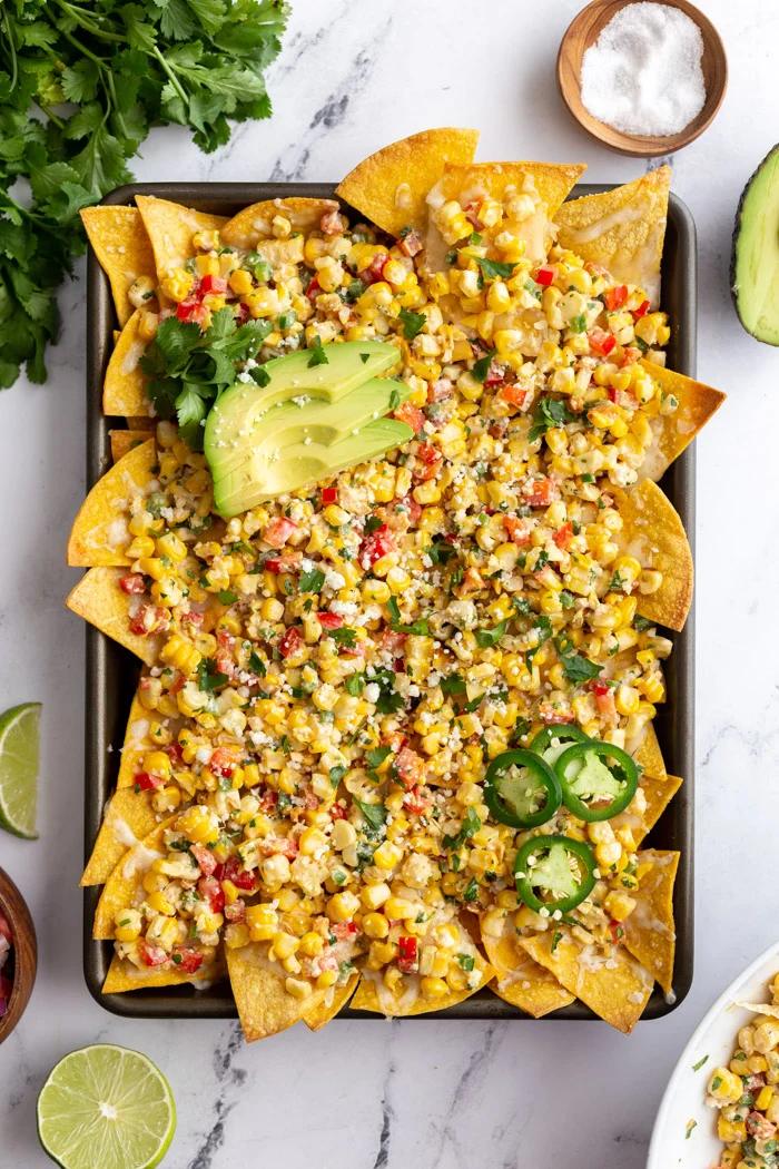 Street Corn Nachos on the Stove