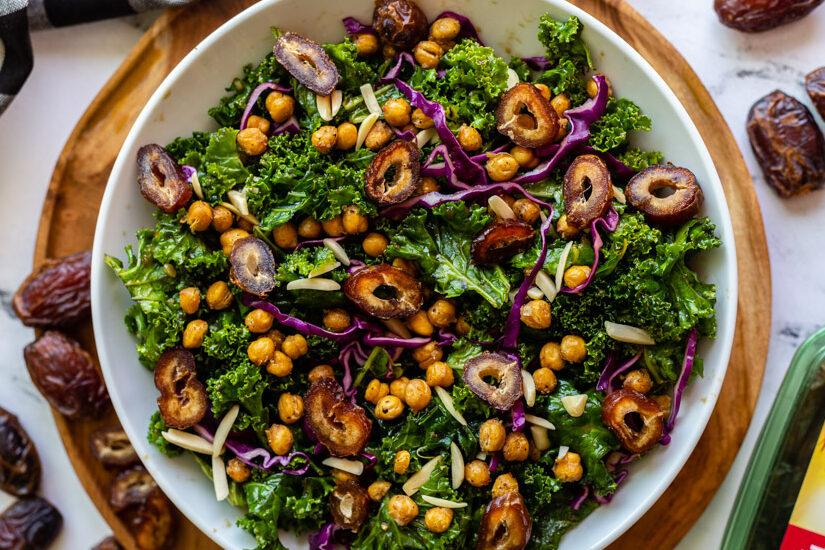 Date Kale Salad on the Stove