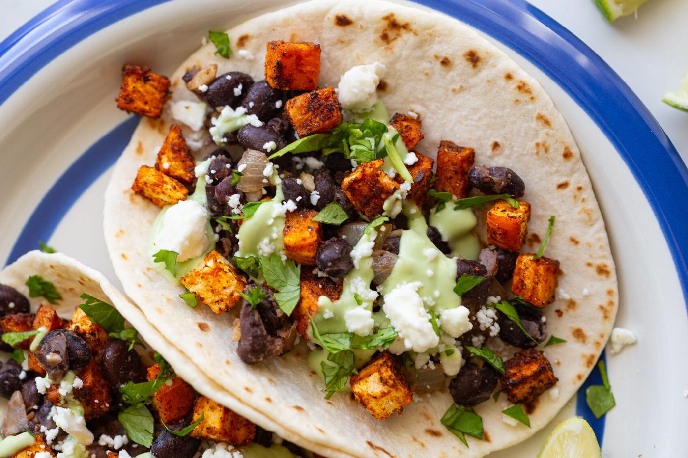 Sweet Potato & Black Bean Tacos on the Stove