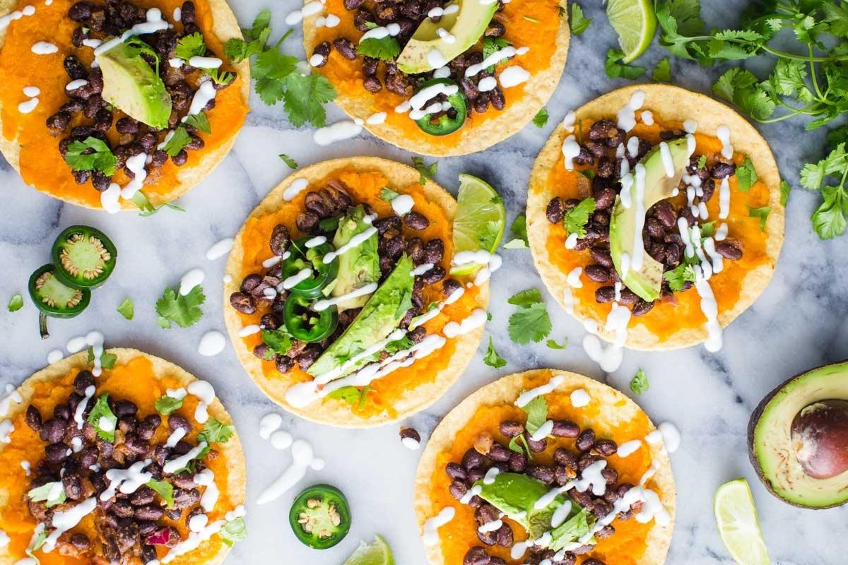 Sweet Potato & Black Bean Tostada from the Pantry