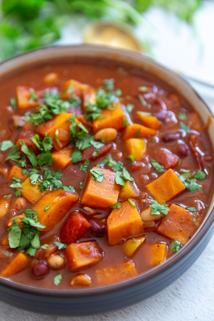 Sweet Potato Chili for the Table