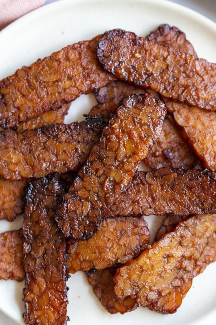 Straightforward Tempeh Bacon on the Stove