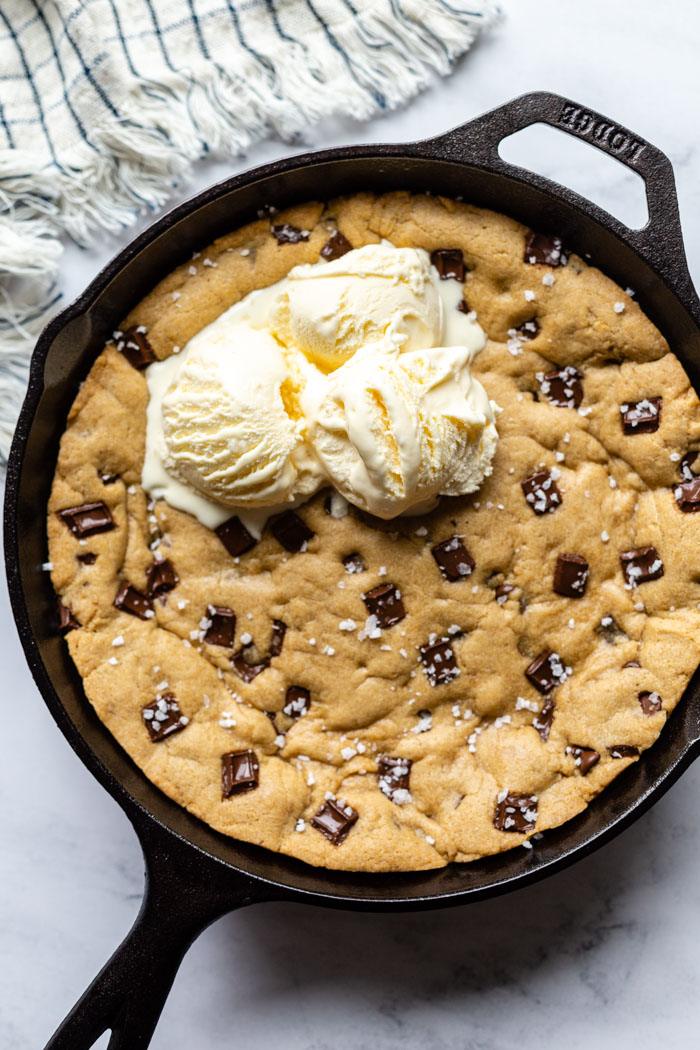 Vegan Skillet Cookie on the Stove