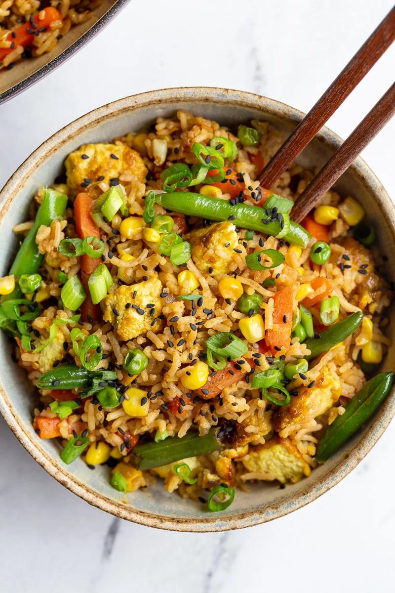 Tofu Fried Rice at Home