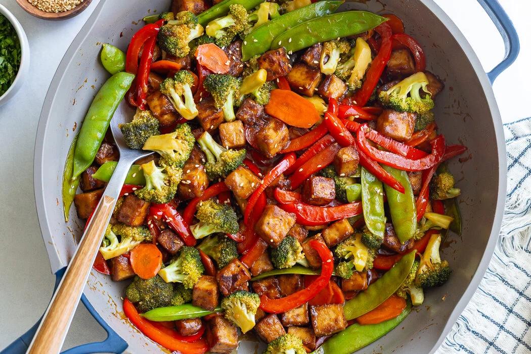 Crispy Tofu Stir Fry on the Stove