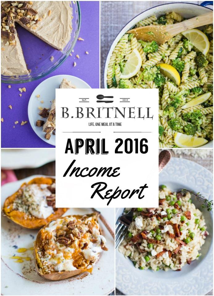 Traffic & Income Report: April 2016 on the Stove