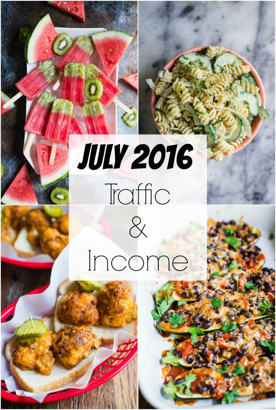 Traffic & Income Report: July 2016 for the Table