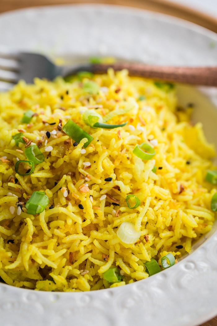 Turmeric Lemon Rice on the Stove