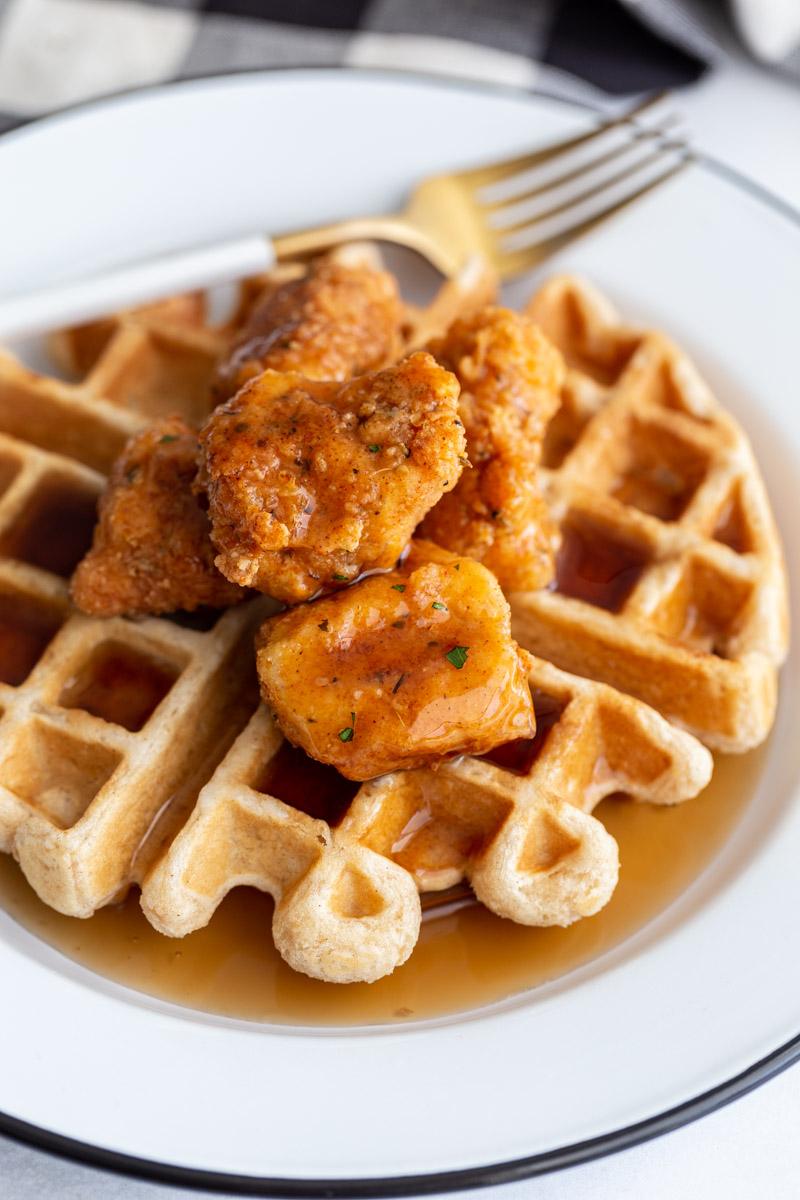 Vegan Chicken and Waffles for the Table