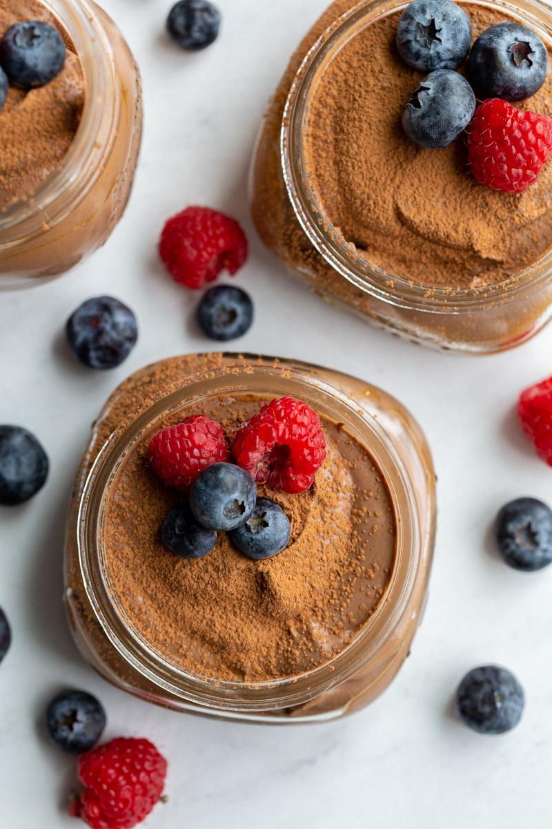 Silken Tofu Vegan Chocolate Mousse for the Table
