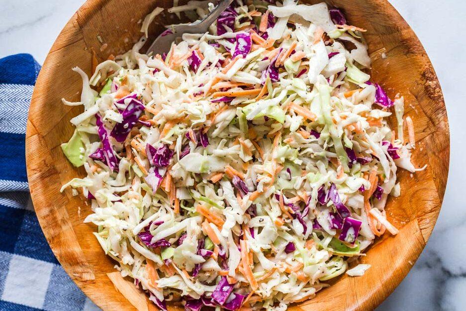 Straightforward Vegan Coleslaw at Home