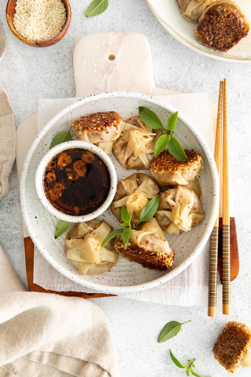 Vegan Dumplings on the Stove
