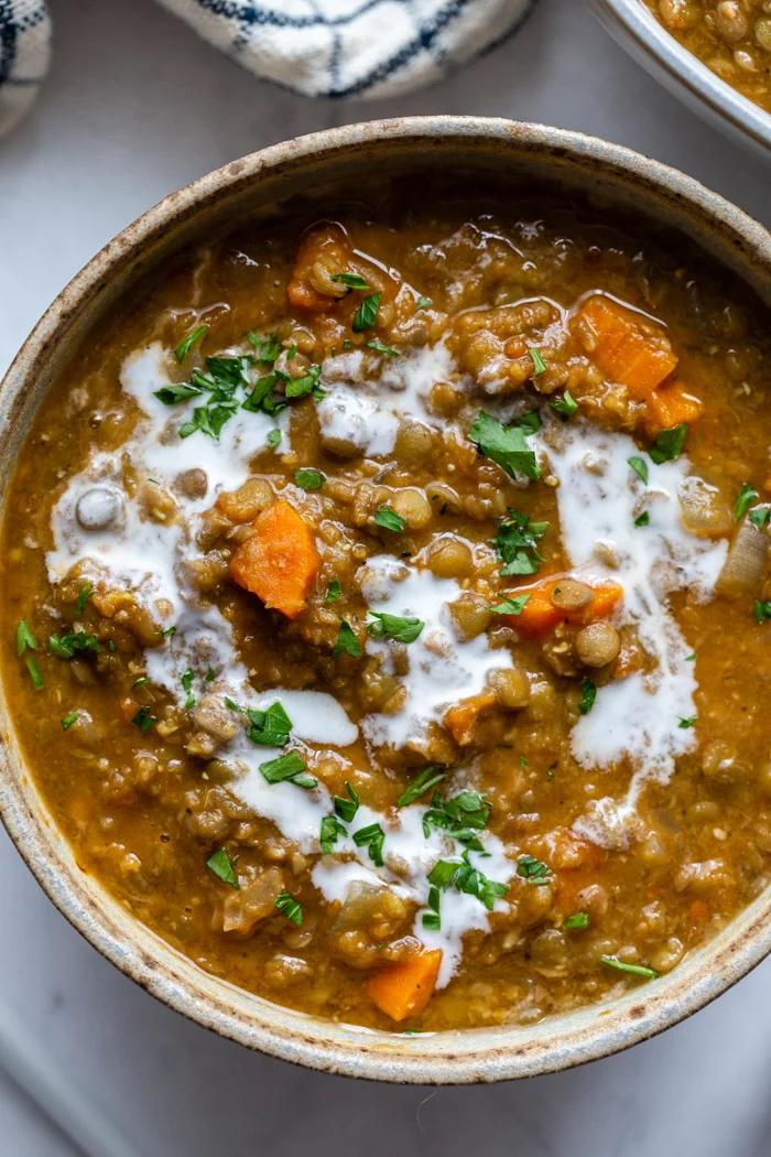 Unfussy Vegan Lentil Soup from the Pantry