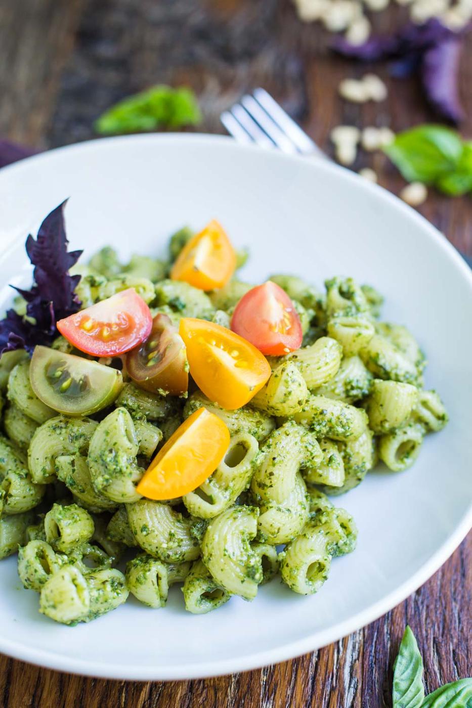 Vegan Pesto Pasta on the Stove