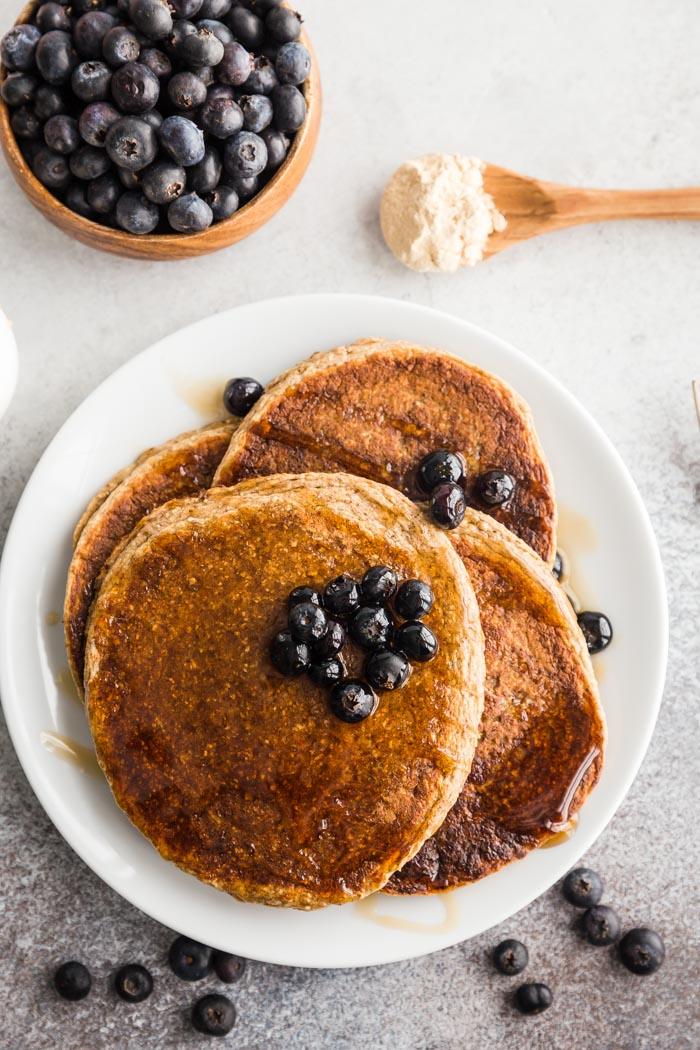 Vegan Protein Pancakes on the Stove