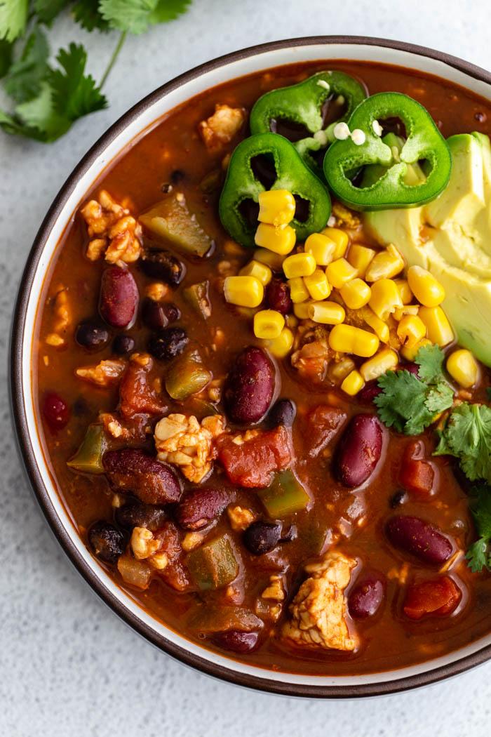 Tempeh Chili on the Stove