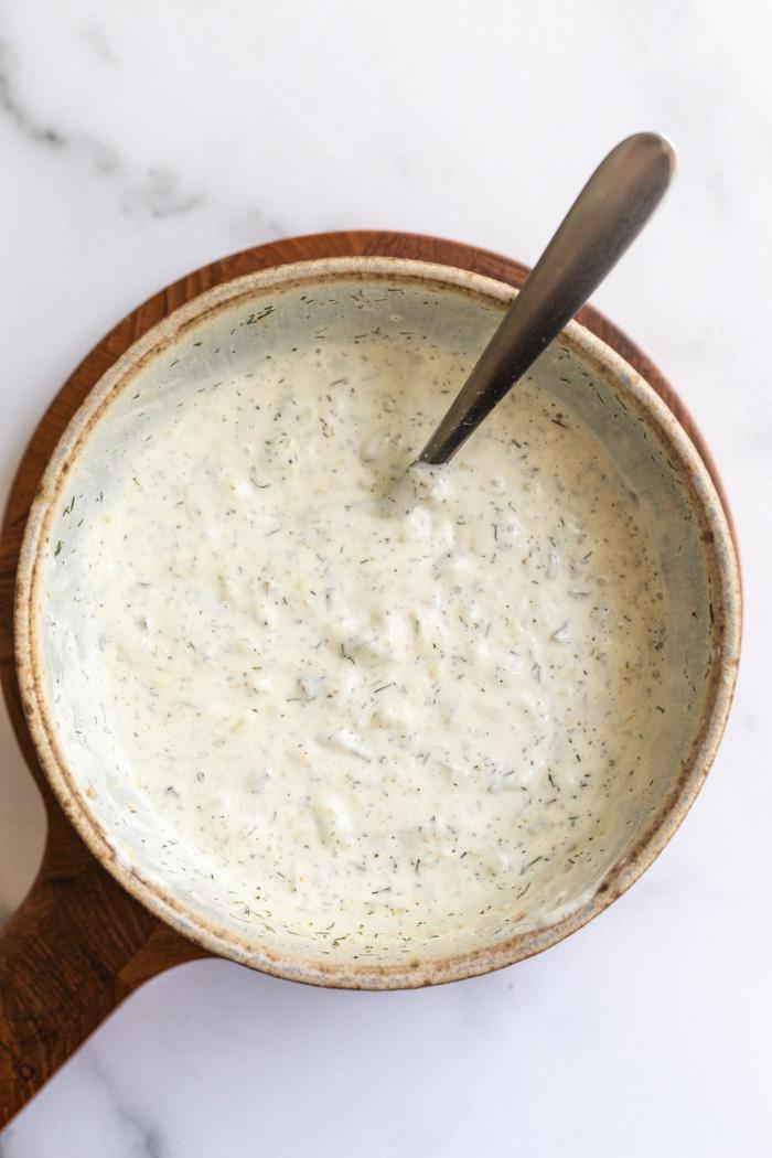 Vegan Tartar Sauce on the Stove