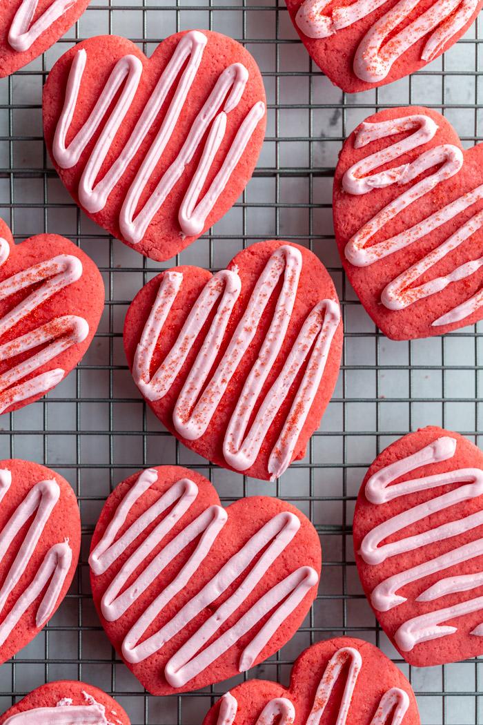 Vegan Valentines Day Cookies on the Stove