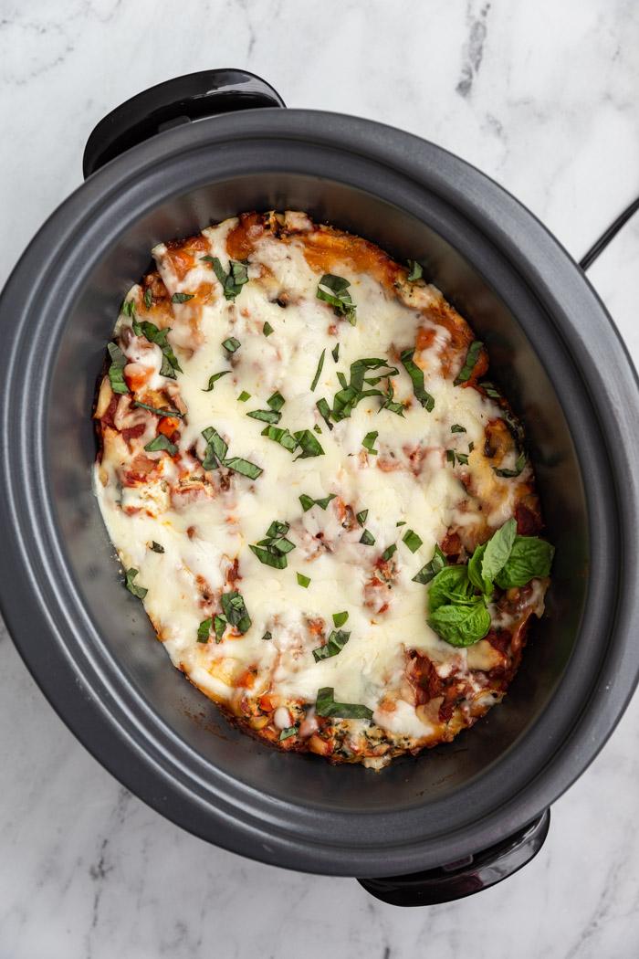 Vegetarian Crockpot Lasagna at Home