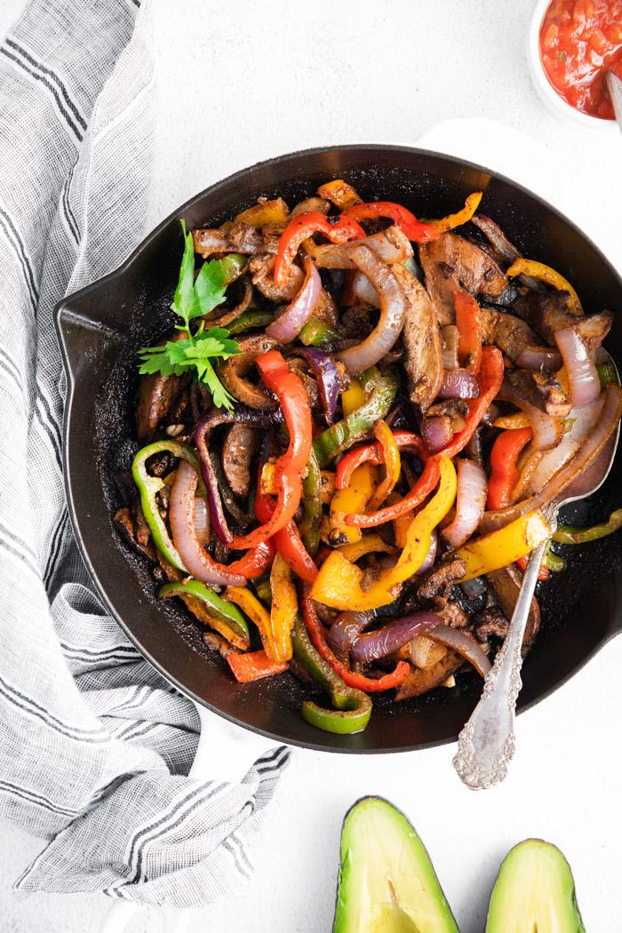 Vegetarian Fajitas from the Pantry