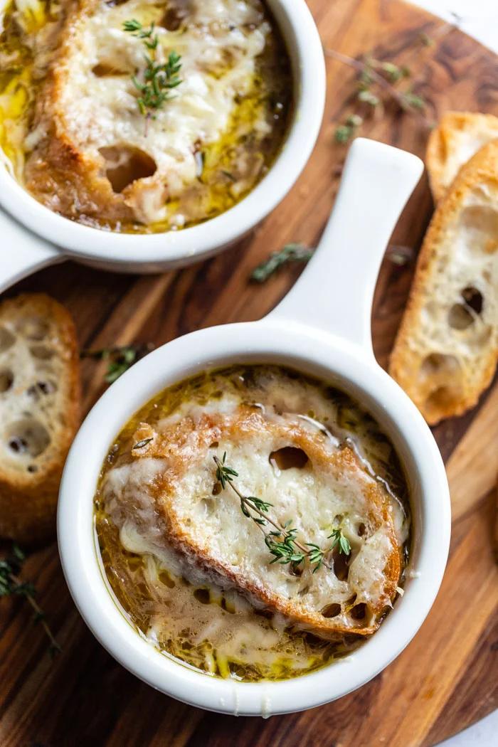 Vegetarian French Onion Soup for the Table