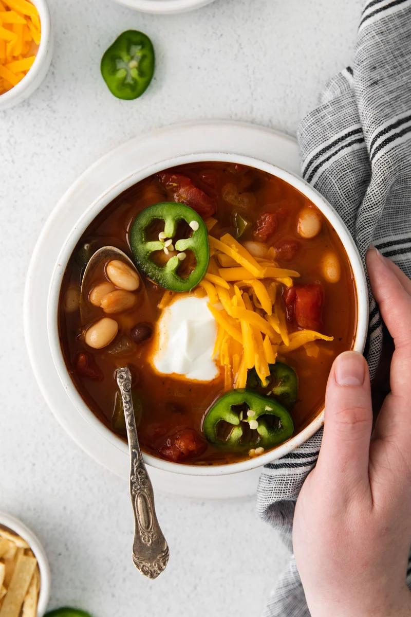 Vegetarian Taco Soup from the Pantry