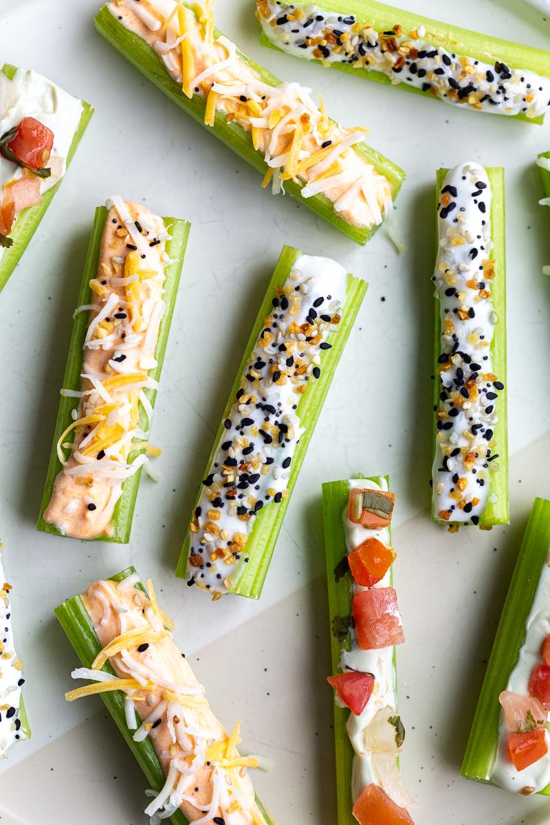 Whipped Cottage Cheese Celery Sticks at Home
