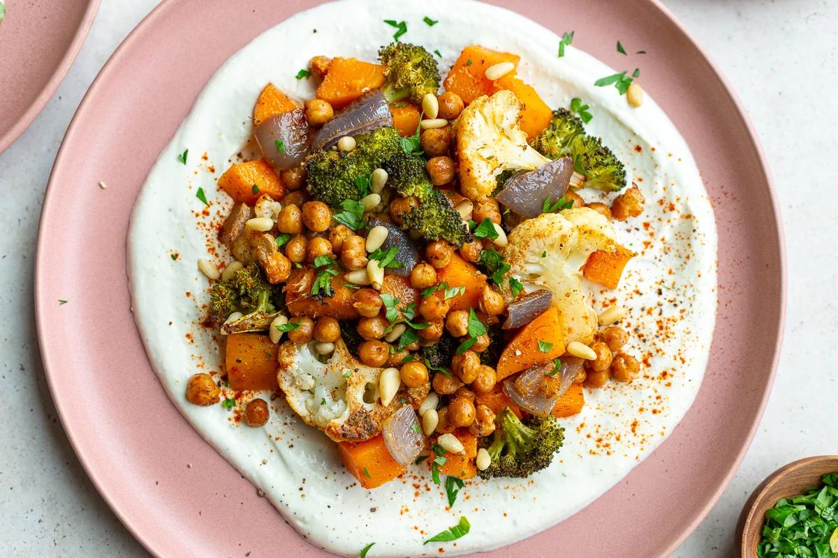 Whipped Feta Veggie Bowls on the Stove