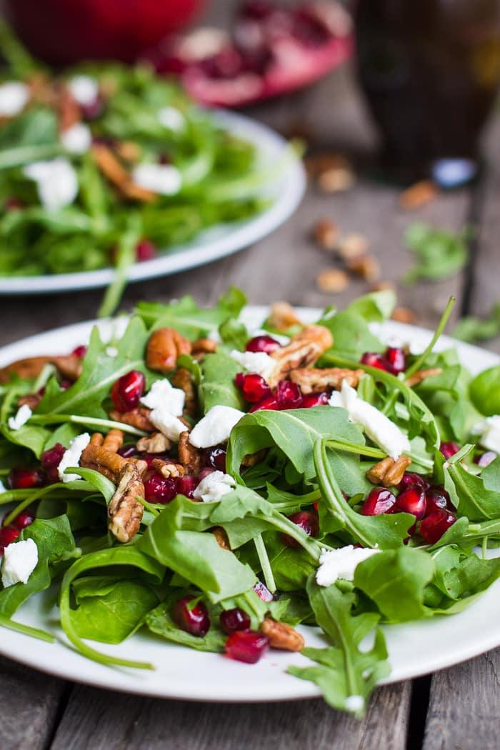 Winter Pomegranate Salad w/ Orange Vinaigrette at Home