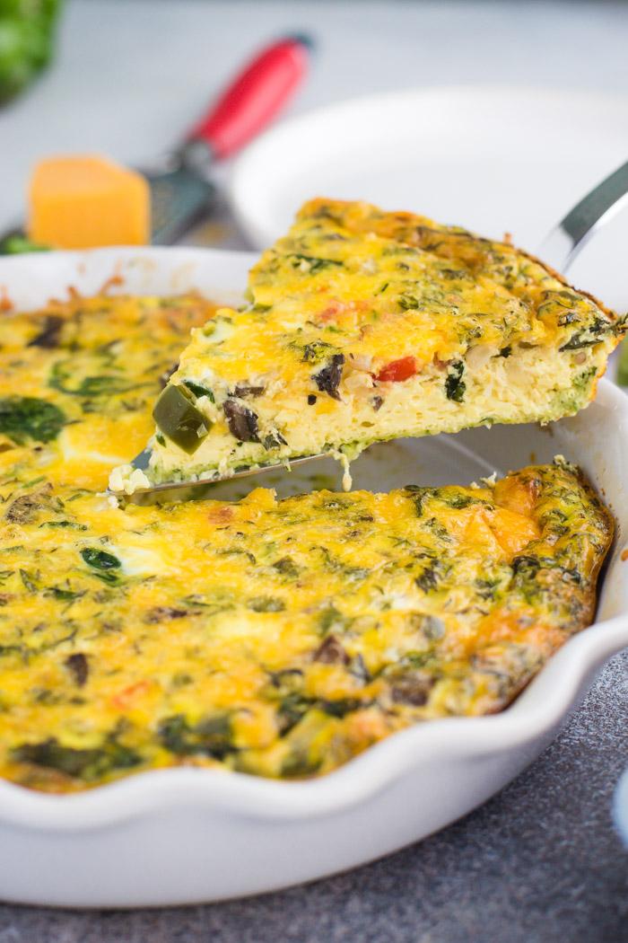 Zucchini Crust Quiche for the Table