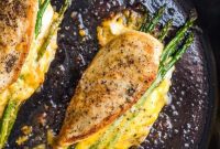 Golden Asparagus and Cheese Chicken