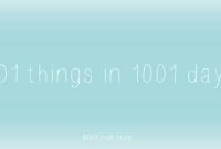 About 101 Goals in 1001 Days