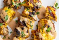 Golden Tofu Satay with Velvety Peanut Sauce