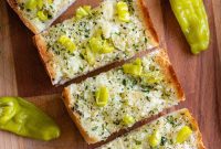 Spicy Peperoncini Garlic Bread