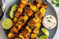 Tropical Pineapple Tofu Skewers