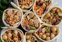 Savory Peanut Chickpea Wraps