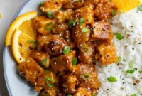 Sticky Crispy Orange Tofu (Vegan)