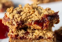 Peanut Butter and Jelly Crumble Squares