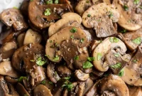 Golden Garlic Cremini Sauté