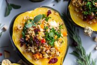 Vegan Acorn Squash Boats