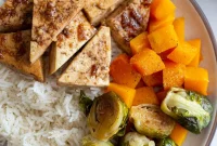 Balsamic Glazed Tofu and Veggies Sheet Pan Dinner