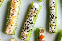 Creamy Cottage Cheese Celery Boats