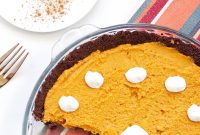 Silently, the user wants me to translate and make the title “No-Bake Pumpkin Pie” more original in English.
I need to:
1. Translate “No-Bake Pumpkin Pie” (it’s already English).
2. Make it more original.
3. Provide only one original title.
4. Remove any special characters from the original title if they existed (not applicable here).
5. Not add special characters like asterisks.
6. Not use introductory phrases like “İşte özgün başlık:”.
7. Just write the title.

The original title “No-Bake Pumpkin Pie” is already quite descriptive and good. To make it “more original” while keeping the core meaning, I can focus on:
– Emphasizing ease/speed.
– Evoking taste/texture.
– Making it sound more appealing.

Ideas:
– Effortless Pumpkin Delight
– Creamy No-Bake Pumpkin Dream
– Quick & Easy Pumpkin Pie Bliss
– Chilled Pumpkin Perfection
– Simple No-Bake Pumpkin Treat

“Effortless Pumpkin Delight” captures the ‘no-bake’ aspect by implying ease, and ‘delight’ makes it more appealing than just ‘pie’.
“Creamy No-Bake Pumpkin Dream” focuses on texture and a more evocative feeling.
“Chilled Pumpkin Perfection” highlights the serving style and a positive outcome.

I’ll go with “Effortless Pumpkin Delight” as it clearly conveys the key features (easy, delicious, pumpkin) in an original way.