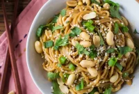 Effortless Umami Peanut Noodles