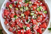 Summer Watermelon Feta Mint Medley