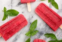 Sun-Kissed Strawberry Basil Pops