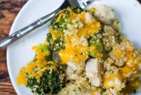 Cheesy Chicken and Broccoli Quinoa Bake