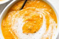 Creamy Roasted Acorn Squash Bisque
