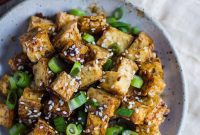 Crispy Garlic Scallion Tofu