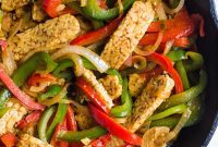 Simple Sizzling Tempeh Fajitas
